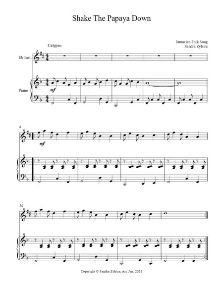 Shake The Papaya Down Eb instrument solo part cover page 00021