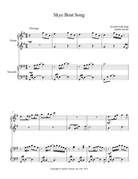 Skye Boat Song late intermediate piano duet cover page 00021