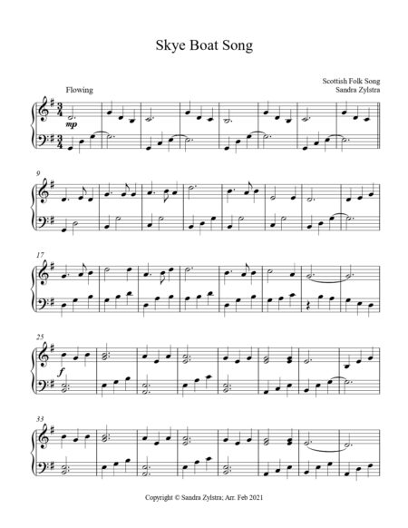 Skye Boat Song early intermediate piano cover page 00021