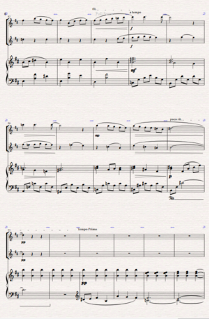 Nocturne. Original For Violin Duet and Piano.