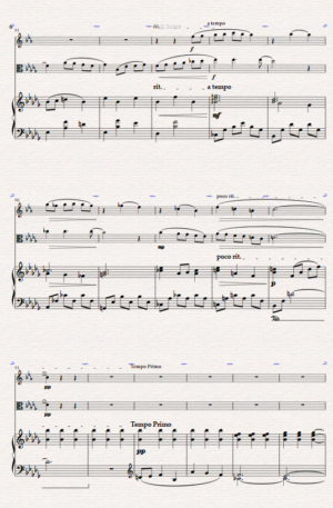 Nocturne. Original For Clarinet, Viola and Piano.