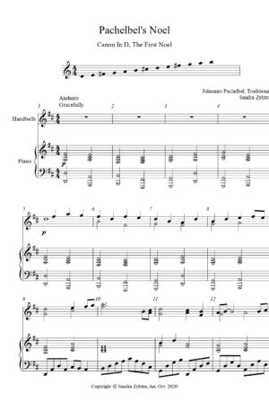Pachelbel’s Noel -2 octave handbell & piano accompaniment