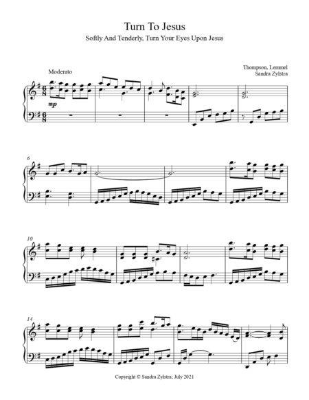 Turn To Jesus intermediate piano cover page 00021
