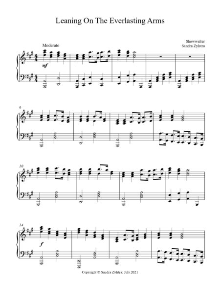 Leaning On The Everlasting Arms late intermediate piano cover page 00021