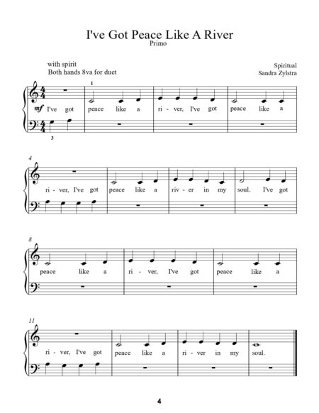 Beginner Hymns Spirituals beginner elementary duet cover page 00071