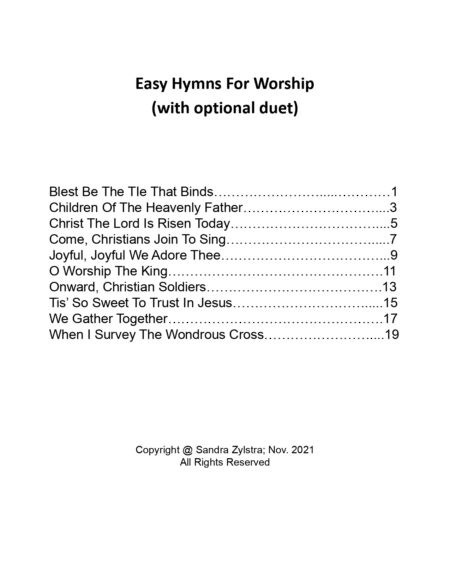 Easy Hymns For Worship with cover page 00031