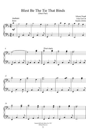 Easy Hymns For Worship -elementary piano solo with optional duet