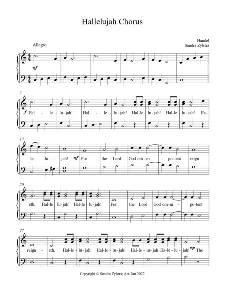 Hallelujah Chorus late elementary piano cover page 00021