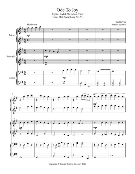 Ode To Joy intermediate trio parts cover page 00021