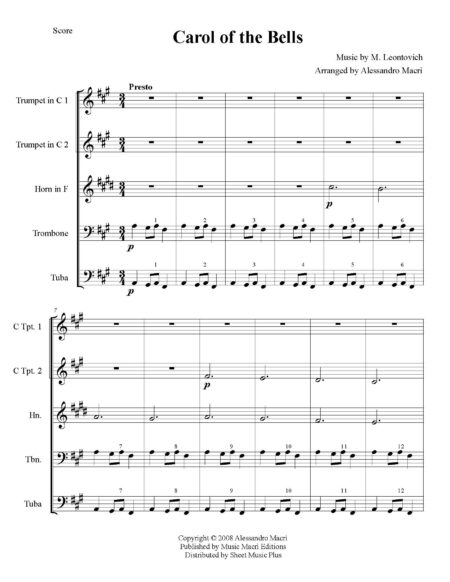 Carol of the Bells Completo Pagina 02