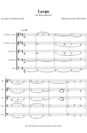 Largo (by Edward Bunnett, arr. for Brass Quintet)