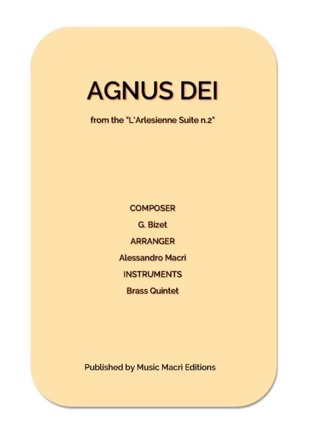 Agnus dei by Bizet Completo Pagina 01