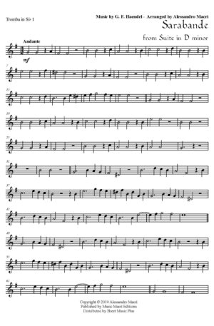 Sarabande from Suite in D minor by G. F. Händel