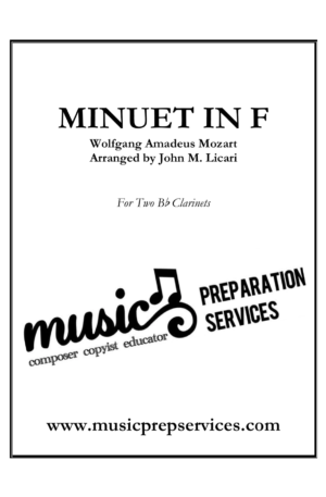 Minuet in F (Mozart) – Clarinet Duet