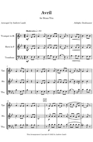 Avril (for Brass Trio)