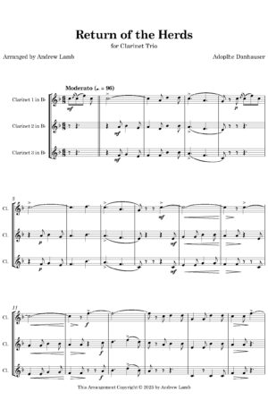 Return of the Herds (Clarinet Trio)