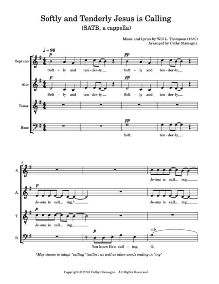 SATB Softly and Tenderly Jesus is Calling JPEG 1 1