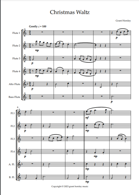 christmans waltz flute choir 1