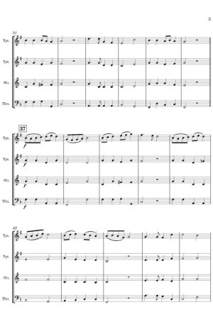 Slowly Fall the Snowflakes (for Brass Quartet)
