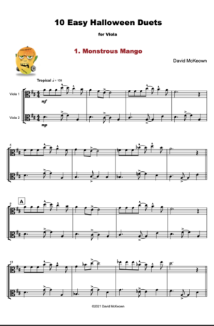 10 Easy Halloween Duets for Viola