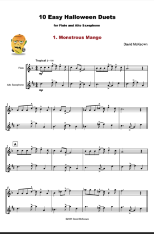 10 Easy Halloween Duets for Flute and Alto Saxophone