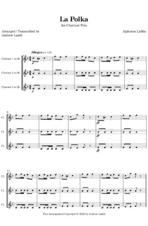La Polka (for Clarinet Trio)
