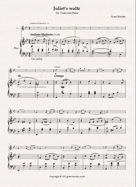 juliets waltz violin and piano 1