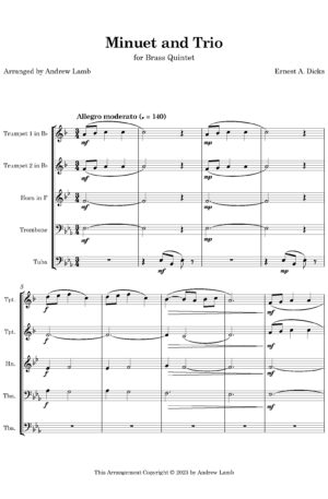Minuet and Trio (arr. for Brass Quintet)