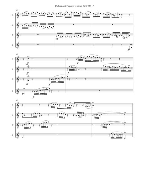 Bach Prelude and Fugue in C minor BWV 549 Richard Alder sax quartet 7 scaled
