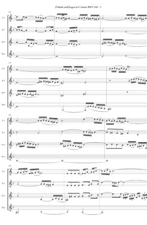 Prelude and Fugue in C-minor BWV 549 for clarinet quartet, J.S. Bach arr. Richard Alder