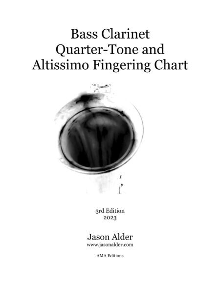 Bass Clarinet Quarter Tone Altissimo Fingering Charts 3rd Edition US layout cover scaled
