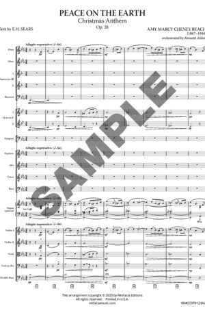 Peace on the Earth: Christmas Anthem, Op. 38 (SATB Chorus and Orchestra)