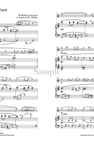 Ukrainian Bell Carol (Shchedryk) -Flute Solo with Piano Accompaniment