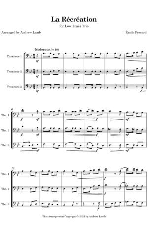 La Récréation (arr. for Brass Trios)