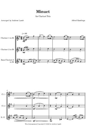 Minuet (arr. for Clarinet Trio)