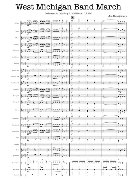 West Michigan Band March Score and Parts 2