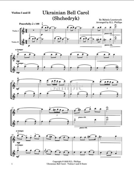 violins score