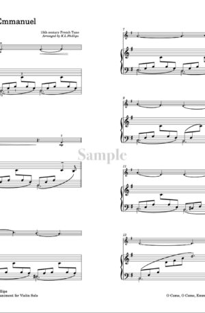 O Come, O Come, Emmanuel – Violin Solo with Piano Accompaniment