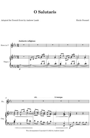 O Salutaris (Pessard arr. for French Horn Solo)