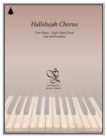 Hallelujah Chorus 2 piano 8 hand duet parts cover page 00011