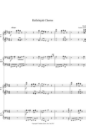 Hallelujah Chorus -late intermediate, 2 piano-8 hand duet