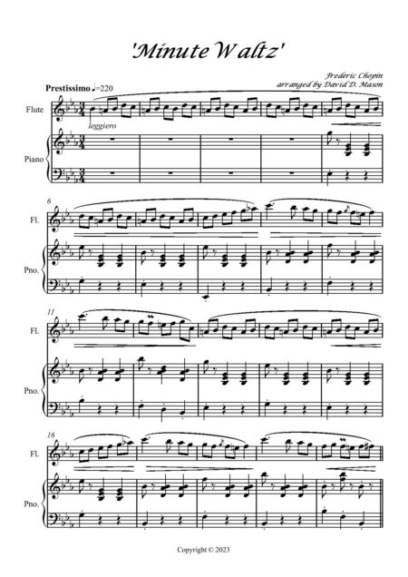 Minute Waltz Flute Score and parts page 002