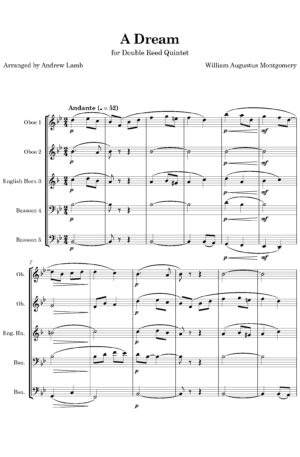 William Montgomery | A Dream (arr. for Double-Reed Quintet)