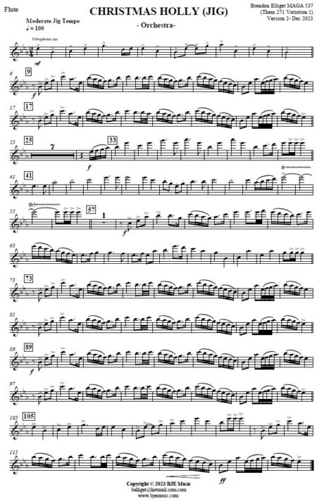 687 FC CHRISTMAS HOLLY JIG Orchestra Theme 271 NP4 2023 v2 Sample Page 01