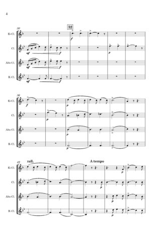 Jules Benedict | A Night Song (arr. for Clarinet Quartet)