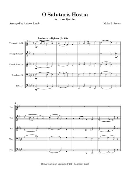 BQ O Salutaris Hostia Full Score Page 2