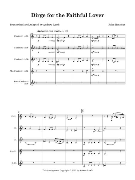Dirge for the Faithful Lover Full Score Page 2