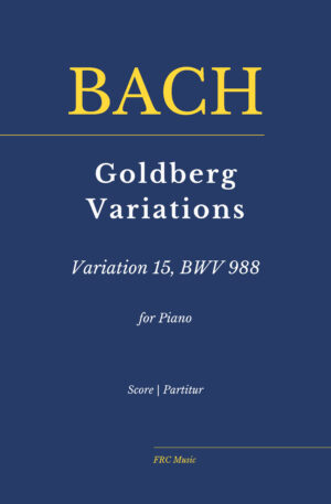 Goldberg Variations Var 15 Full Score Pagina 1