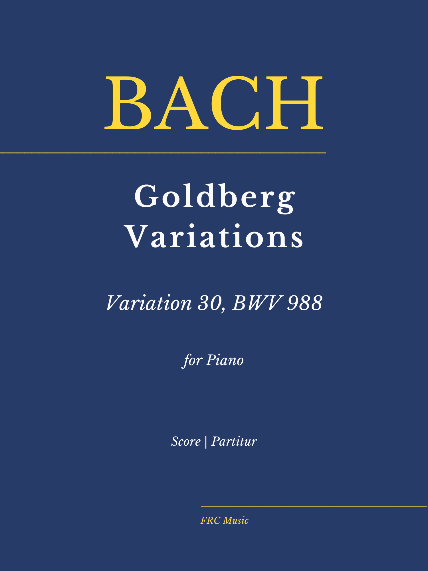 Goldberg Variations Variation 30