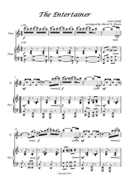 The Entertainer Flute Score and parts page 002